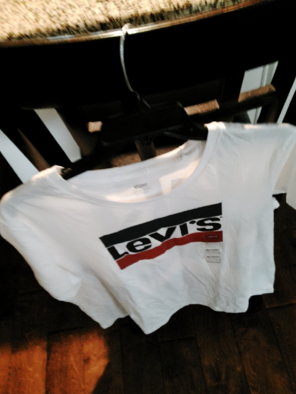 Levi's White Tee with Black and Red Logo
